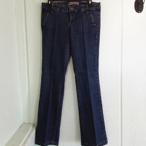 Younique 🌞0126 Jeans Women's Stretch Sz 9 Preowned Blue Denim Ultra Low Rise